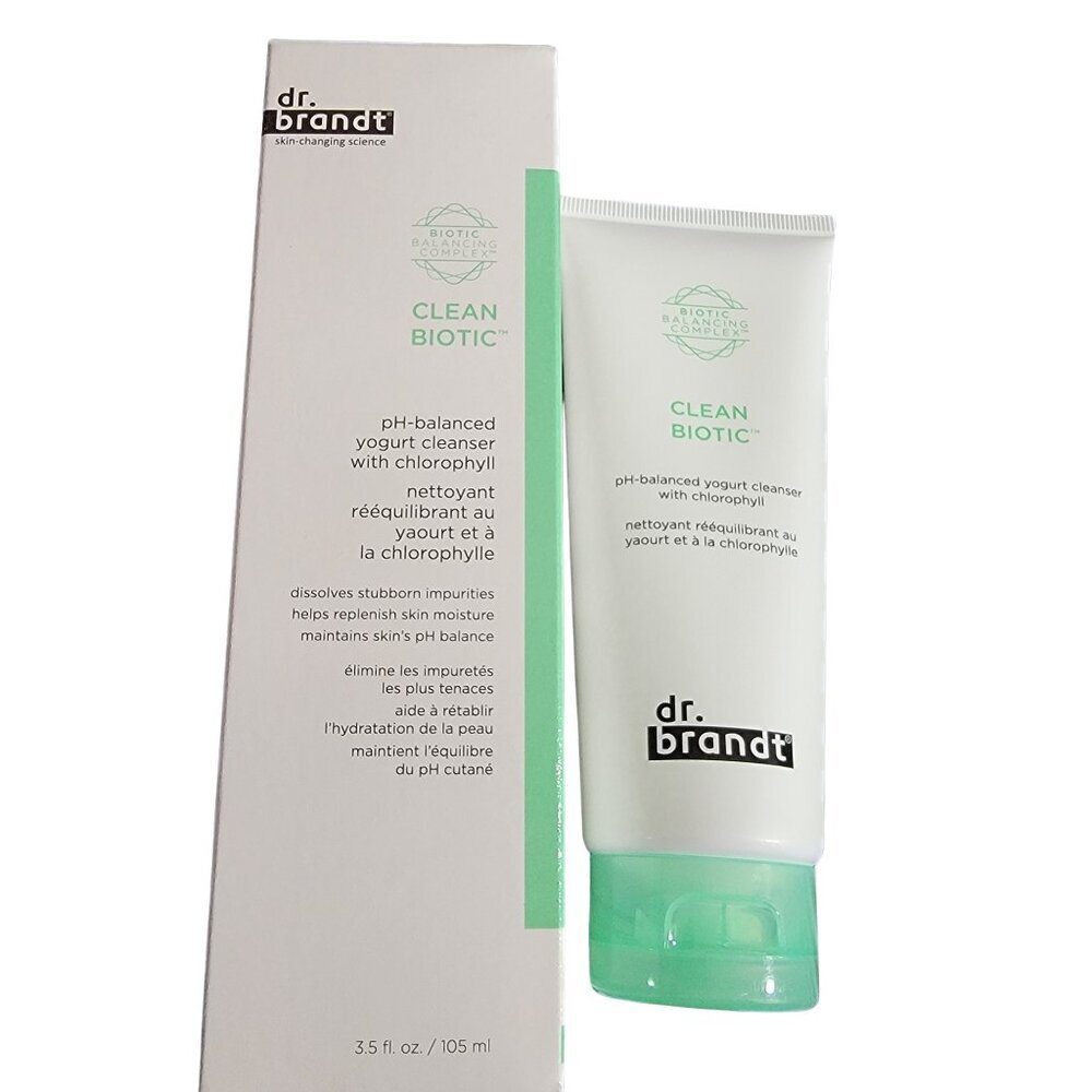 Two for $30 Dr Brandt Clean Biotic PH-Balanced Yogurt Cleanser Chlorophyll NIB
